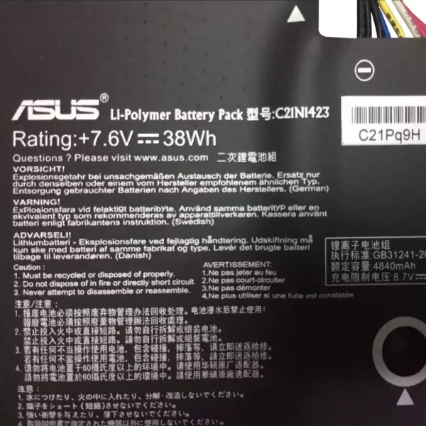 Uudenveroinen kannettavan tietokoneen akku ASUS C21N1423 - Image 3