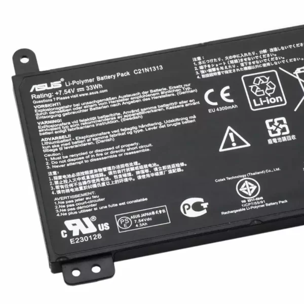 Uudenveroinen kannettavan tietokoneen akku ASUS C21N1313 - Image 3