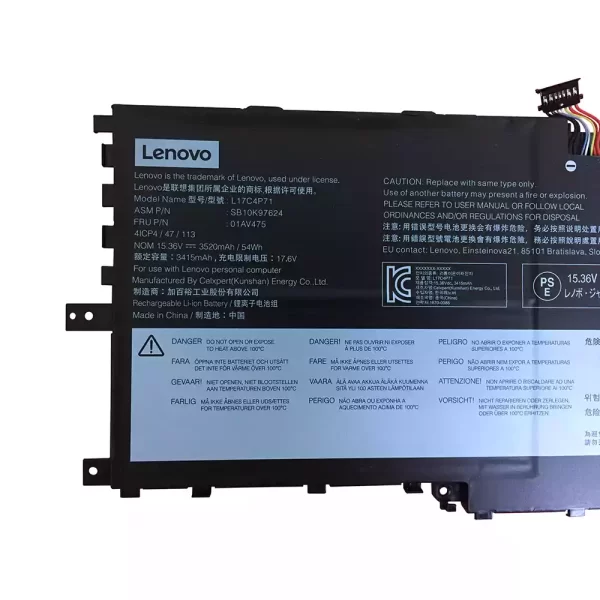 Uudenveroinen kannettavan tietokoneen akku LENOVO L17C4P71 - Image 3