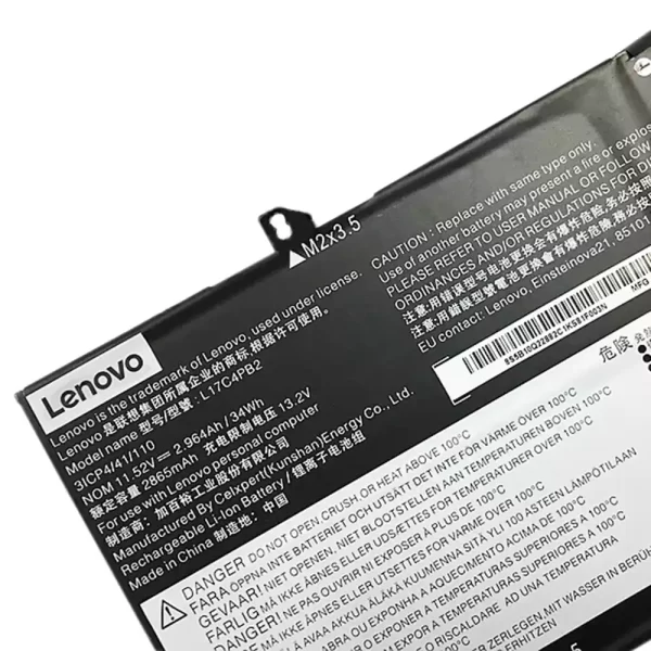 Uudenveroinen kannettavan tietokoneen akku LENOVO L17C4PB2,L17M4PB2 - Image 3