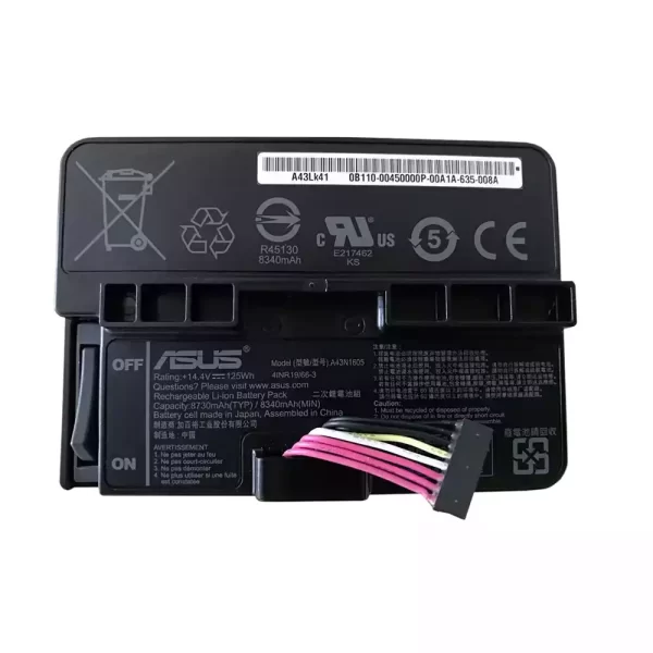 Uudenveroinen kannettavan tietokoneen akku ASUS A43N1605