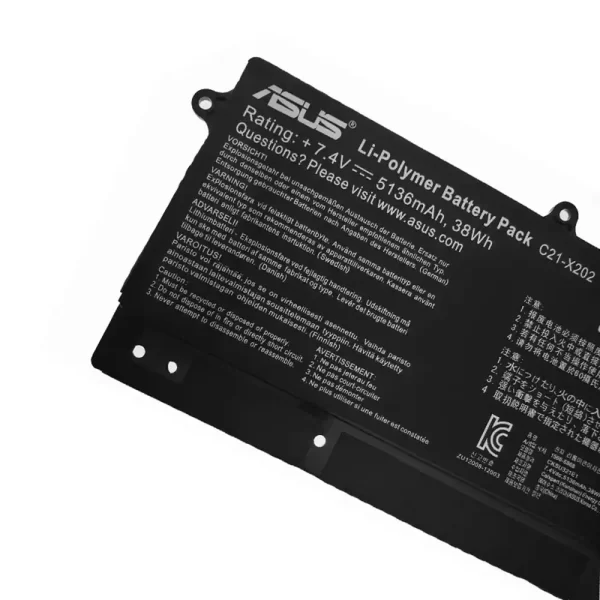 Uudenveroinen kannettavan tietokoneen akku ASUS C21-X202 - Image 3