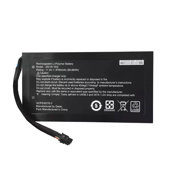 Uudenveroinen kannettavan tietokoneen akku Getac J52161-002