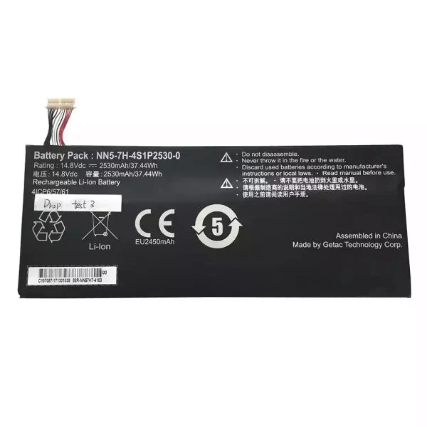 Uudenveroinen kannettavan tietokoneen akku Getac NN5-7H-4S1P2530-00