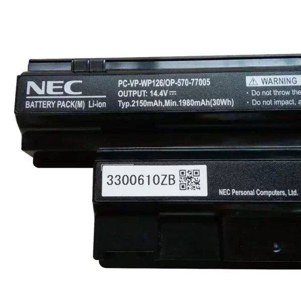 Uudenveroinen kannettavan tietokoneen akku NEC PC-VP-WP126,OP-570-77005 - Image 3