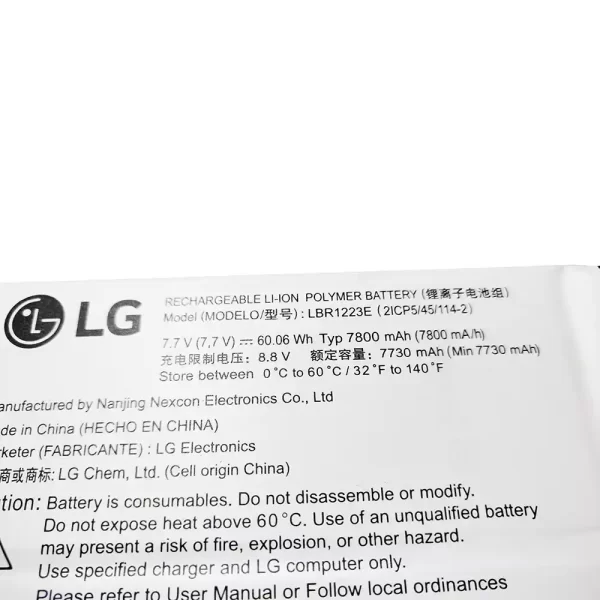 Uudenveroinen kannettavan tietokoneen akku LG LBR1223E - Image 3