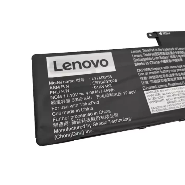 Uudenveroinen kannettavan tietokoneen akku LENOVO 01AV482,SB10K97626 - Image 3