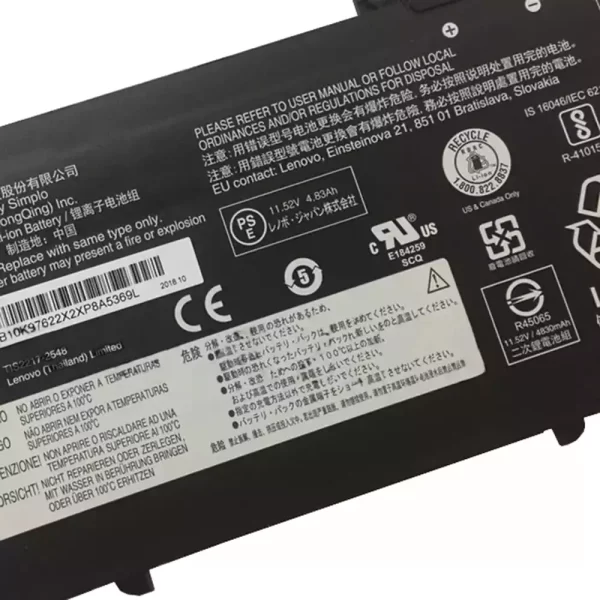 Uudenveroinen kannettavan tietokoneen akku LENOVO 01AV480,SB10K97622 - Image 4