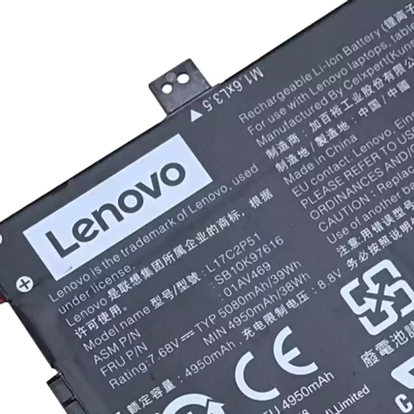 Uudenveroinen kannettavan tietokoneen akku LENOVO 01AV469,SB10K97616 - Image 3
