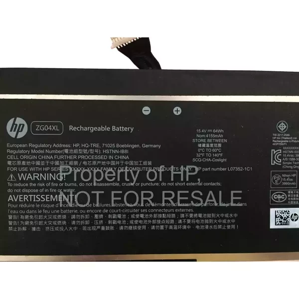 Uudenveroinen kannettavan tietokoneen akku HP ZG04XL - Image 3