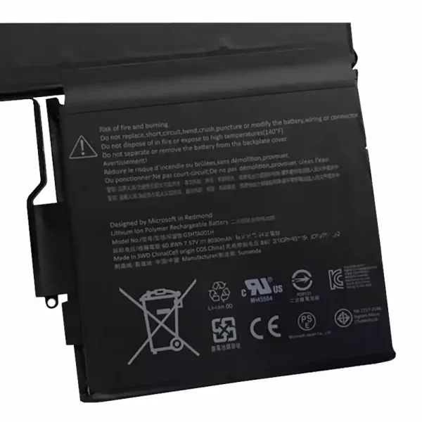 Uudenveroinen kannettavan tietokoneen akku Microsoft G3HTA001H - Image 3