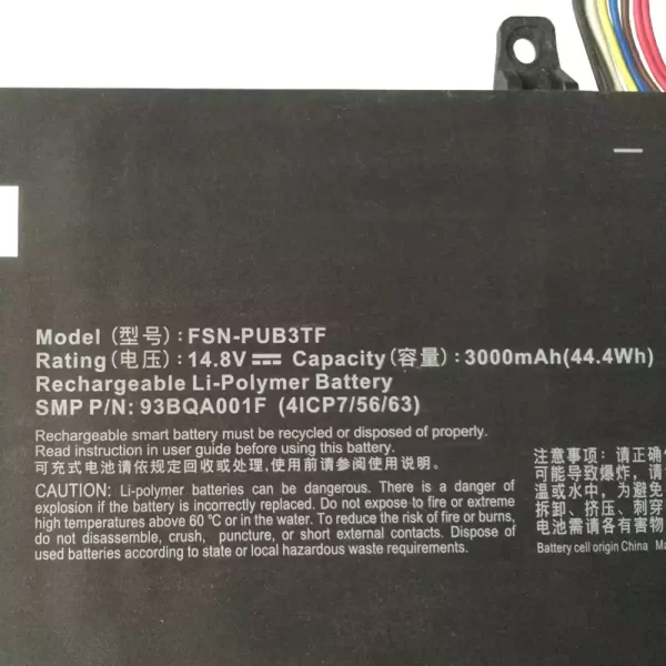 Uudenveroinen kannettavan tietokoneen akku QRTECH FSN-PUB3TF,93BQA001F - Image 2
