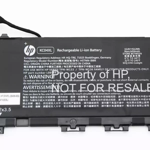 Uudenveroinen kannettavan tietokoneen akku HP L08496-855,L08544-1C1,L08544-2B1,TPN-W133,TPN-W136 - Image 2