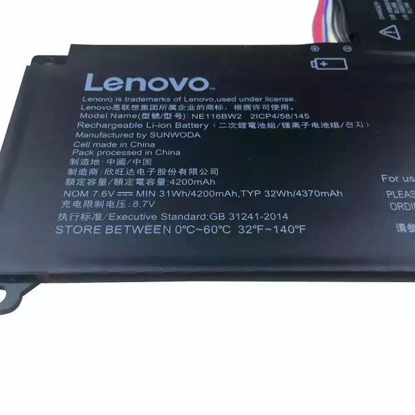 Uudenveroinen kannettavan tietokoneen akku LENOVO 0813004,NE116BW2 - Image 3