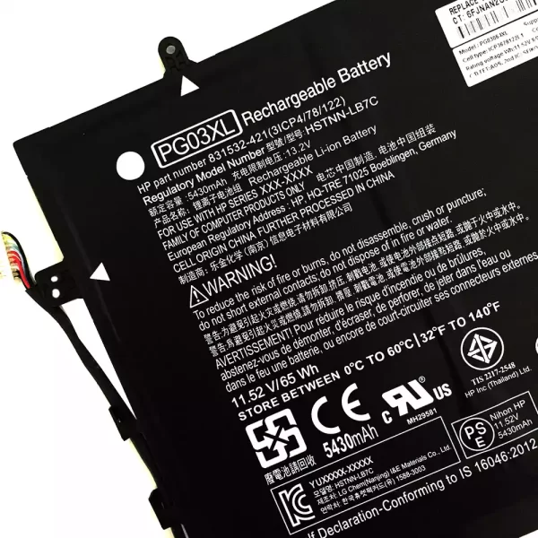 Uudenveroinen kannettavan tietokoneen akku HP Spectre x360 15-AP011DX 15-AP012DX 15-AP000 15-AP000NA 15-AP000NF 15-AP000NX 15-AP001NF 15-AP001NX 15-AP002NF - Image 3