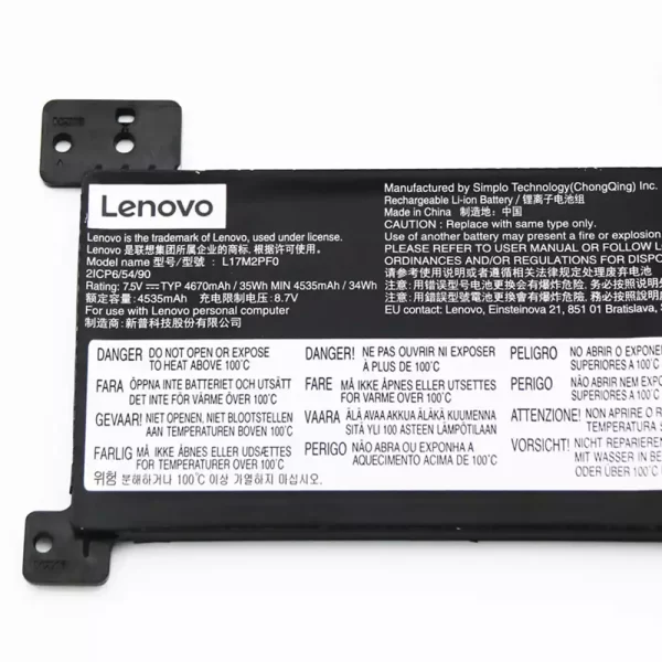 Uudenveroinen kannettavan tietokoneen akku LENOVO L17M2PF0 L17L2PF0 L17M2PF1 - Image 3