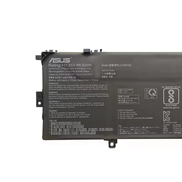 Uudenveroinen kannettavan tietokoneen akku ASUS C31N1724 - Image 3