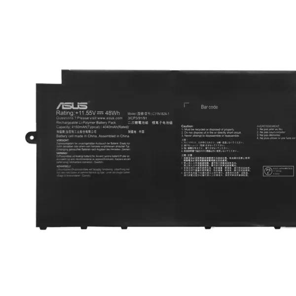 Uudenveroinen kannettavan tietokoneen akku ASUS C31N1824-1 - Image 3