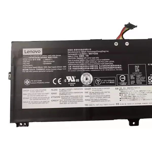 Uudenveroinen kannettavan tietokoneen akku LENOVO L19M3P71 SB10V03234 02HM886 - Image 3