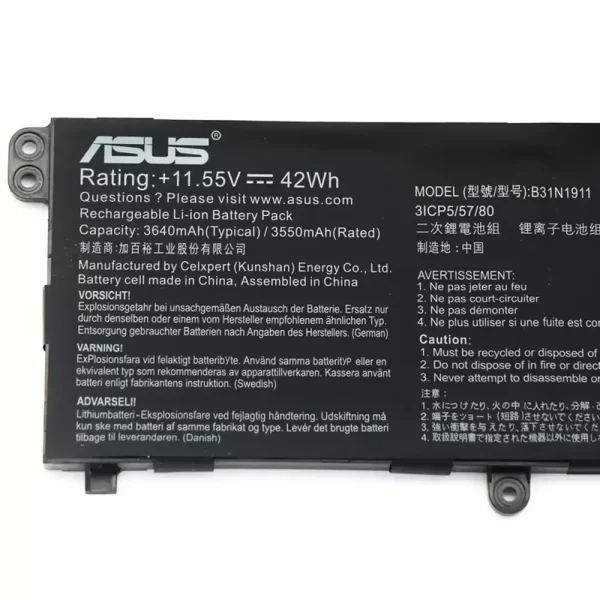 Uudenveroinen kannettavan tietokoneen akku ASUS ADOL 14FQC TP470EZ TP470EA TM420IA M413DA - Image 3
