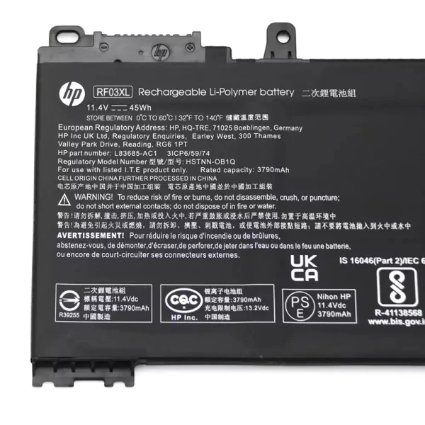 Uudenveroinen kannettavan tietokoneen akku HP RF03XL - Image 3