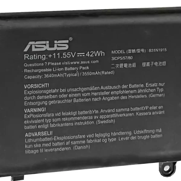 Uudenveroinen kannettavan tietokoneen akku ASUS B31N1915 0B200-03760000 BR1100CKA - Image 3
