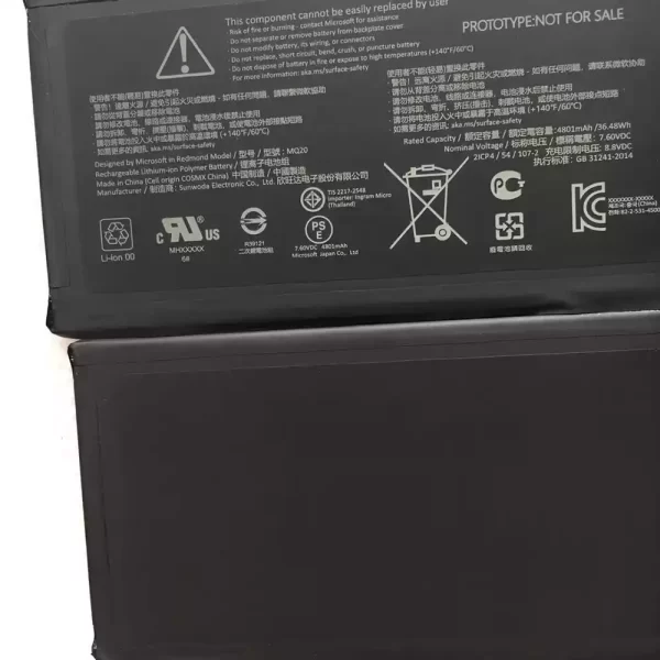 Uudenveroinen kannettavan tietokoneen akku Microsoft Surface MQ20 - Image 2