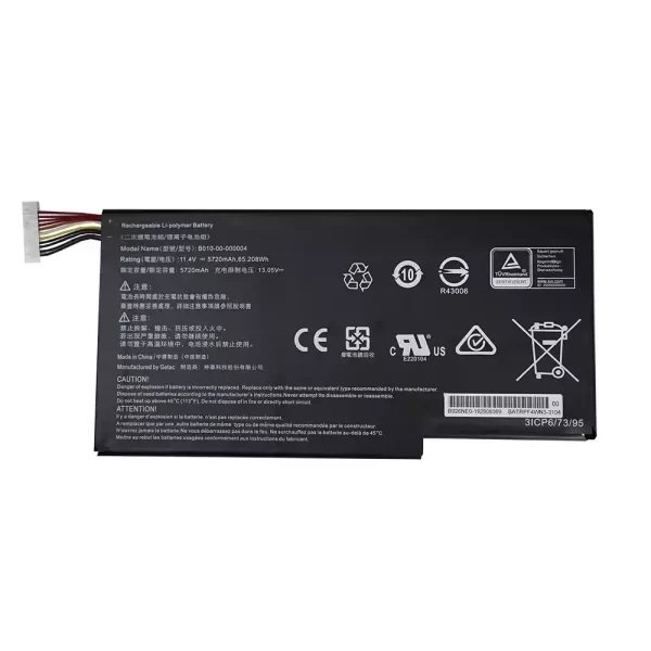 Uudenveroinen kannettavan tietokoneen akku B010-00-000004,Getac Evga SC15