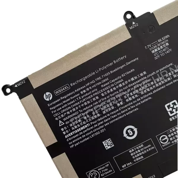 Uudenveroinen kannettavan tietokoneen akku HP WS04XL - Image 3