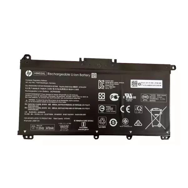 Uudenveroinen kannettavan tietokoneen akku HP TPN-C131 TPN-Q188 TPN-190 TPN-191