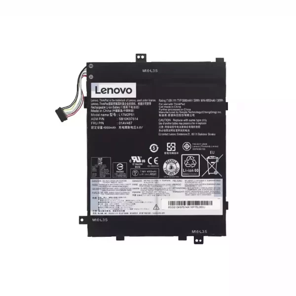 Uudenveroinen kannettavan tietokoneen akku LENOVO L17M2P51 SB10K97614 01AV467
