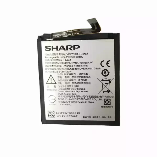 Puhelin Akku HE332 sovittaa Sharp Aquos S2