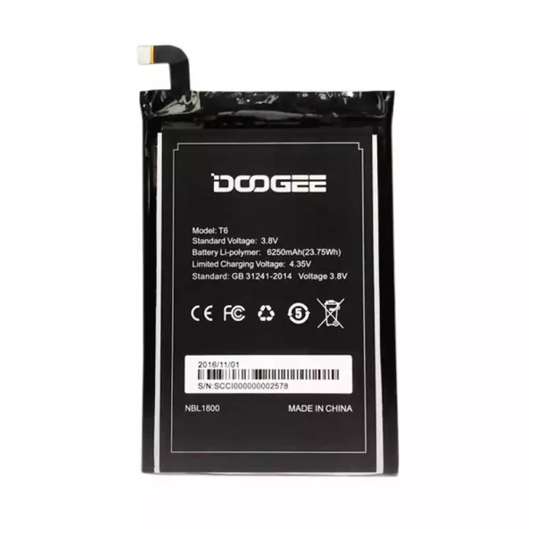 Puhelin Akku sovittaa DOOGEE T6