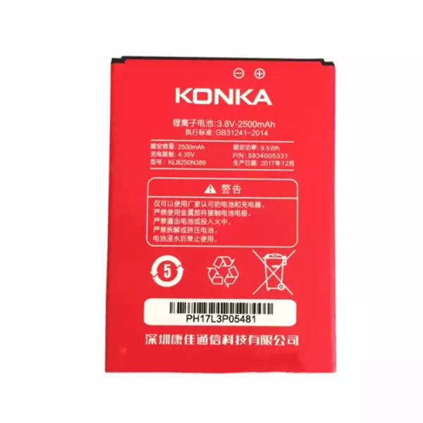 Puhelin Akku KLB250N389 sovittaa KONKA R11