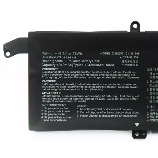Uudenveroinen kannettavan tietokoneen akku ASUS C41N1908 - Image 3