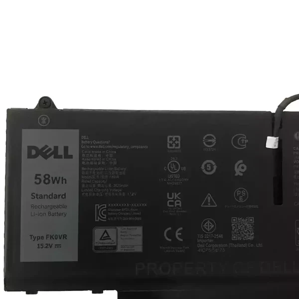 Uudenveroinen kannettavan tietokoneen akku DELL FK0VR FKOVR - Image 3