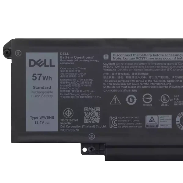 Uudenveroinen kannettavan tietokoneen akku DELL WW8N8 66DWX - Image 3