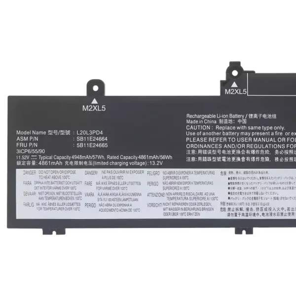 Uudenveroinen kannettavan tietokoneen akku LENOVO L20M3PD4 L20L3PD4 - Image 3