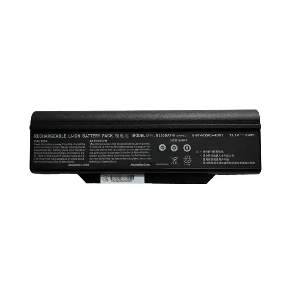 Uudenveroinen kannettavan tietokoneen akku N350BAT-9 6-87-N350S-4D81