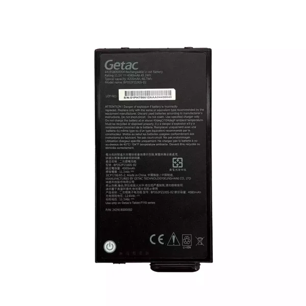 Uudenveroinen kannettavan tietokoneen akku Getac BP3S2P2100S-02 BP3S1P2680B Getac F110