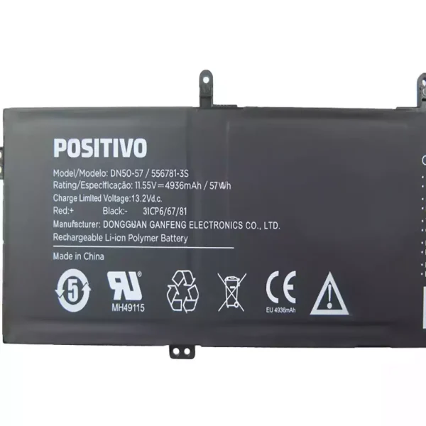 Uudenveroinen kannettavan tietokoneen akku POSITIVO DN50-57 556781-3S - Image 3