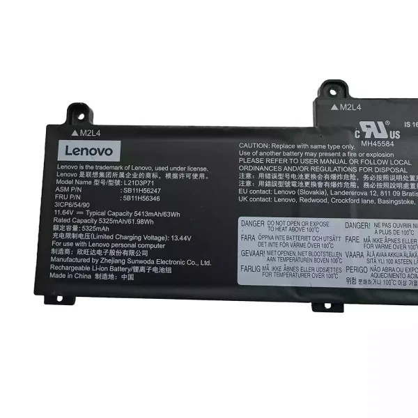 Uudenveroinen kannettavan tietokoneen akku Lenovo L21D3P71 SB11H56247 5B11H56346 - Image 3