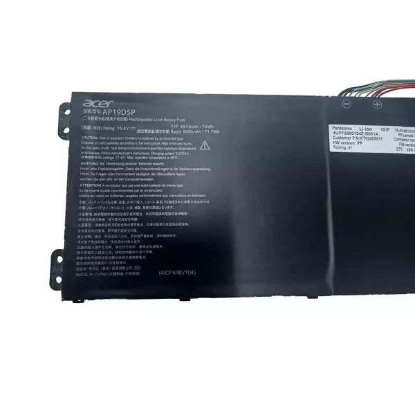 Uudenveroinen kannettavan tietokoneen akku ACER AP19D5P - Image 3