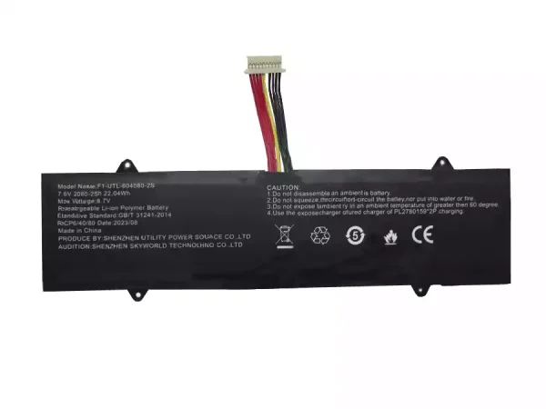 Uudenveroinen kannettavan tietokoneen akku F1-UTL-604080-2S