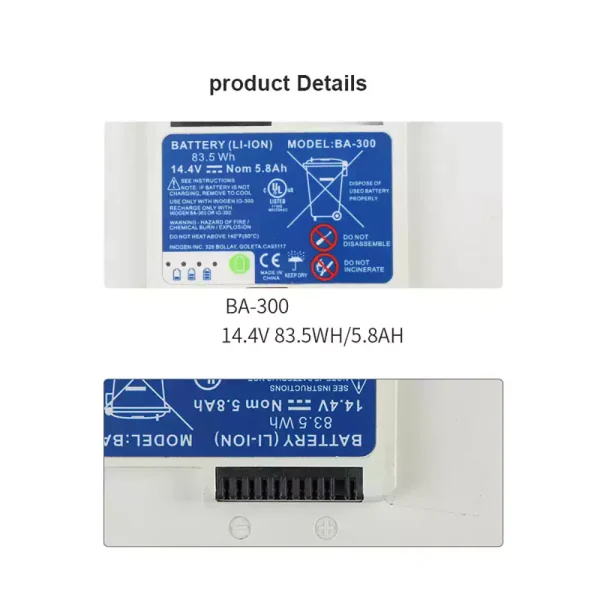 Yhteensopiva akku sopii Inogen BA-200 BA-300 BA-400 BA-500 - Image 3