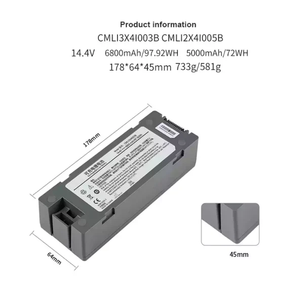 Yhteensopiva akku sopii COMEN CMLI2X4I005B CMLI2X4I002B - Image 3
