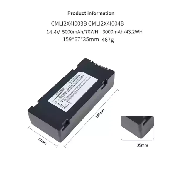 Yhteensopiva akku sopii COMEN CMLI2X4I003B - Image 2