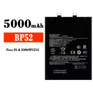 Puhelin Akku BP52 sovittaa Xiaomi Poco F6