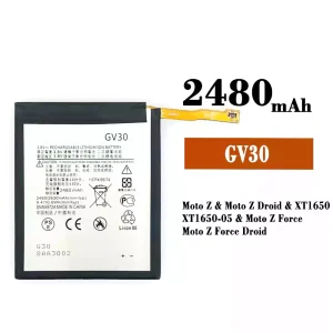 Puhelin Akku GV30 sovittaa Motorola Moto Z / Moto Z Droid / Moto Z Force / Moto Z Force Droid
