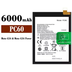 Puhelin Akku PC60 sovittaa Motorola Moto G54 / Moto G54 Power / Moto G24 Power